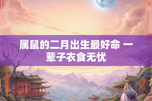 属鼠的二月出生最好命 一辈子衣食无忧
