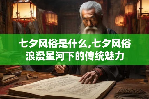 七夕风俗是什么,七夕风俗浪漫星河下的传统魅力 七夕风俗是什么,七夕风俗浪漫星河下的传统魅力