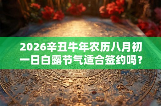 2026辛丑牛年农历八月初一日白露节气适合签约吗？