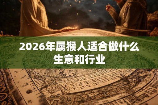 2026年属猴人适合做什么生意和行业