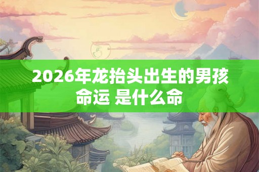 2026年龙抬头出生的男孩命运 是什么命