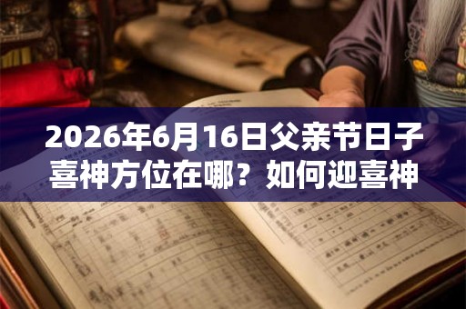 2026年6月16日父亲节日子喜神方位在哪？如何迎喜神？