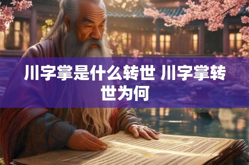 川字掌是什么转世 川字掌转世为何 川字掌是什么转世 川字掌转世为何