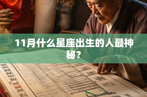 11月什么星座出生的人最神秘？