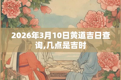2026年3月10日黄道吉日查询,几点是吉时