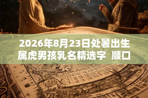 2026年8月23日处暑出生属虎男孩乳名精选字  顺口好听的男孩乳名推荐