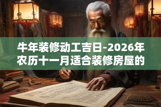 牛年装修动工吉日-2026年农历十一月适合装修房屋的日子
