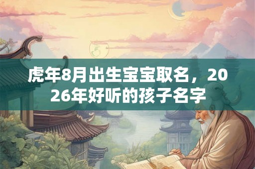 虎年8月出生宝宝取名，2026年好听的孩子名字