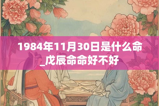 1984年11月30日是什么命_戊辰命命好不好