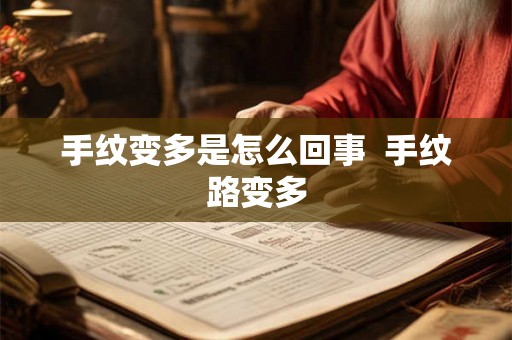 手纹变多是怎么回事  手纹路变多