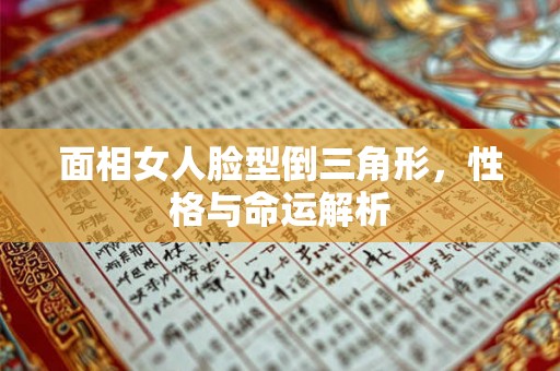 面相女人脸型倒三角形，性格与命运解析