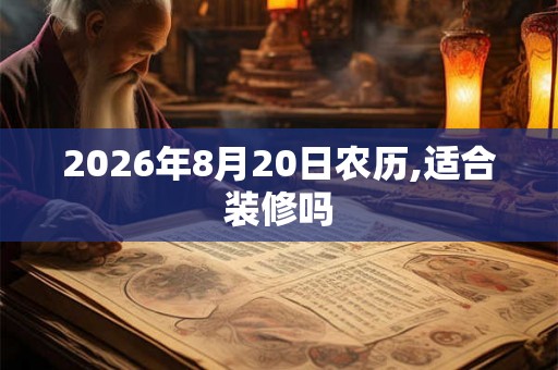 2026年8月20日农历,适合装修吗