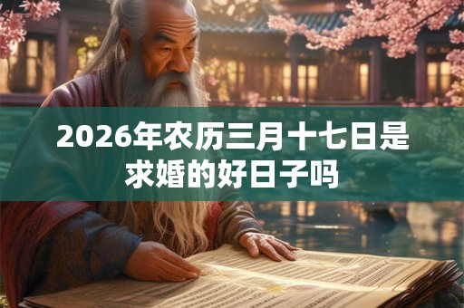 2026年农历三月十七日是求婚的好日子吗 2026年农历三月十七日是求婚的好日子吗