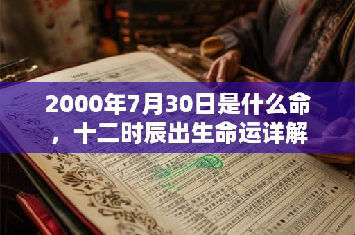 2000年7月30日是什么命，十二时辰出生命运详解