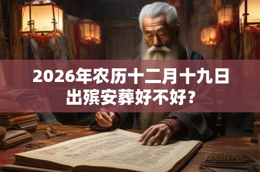 2026年农历十二月十九日出殡安葬好不好？