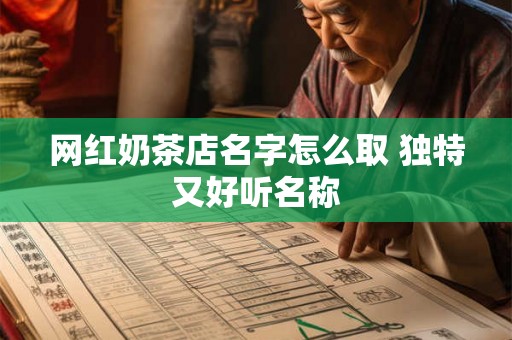 网红奶茶店名字怎么取 独特又好听名称