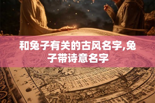 和兔子有关的古风名字,兔子带诗意名字 和兔子有关的古风名字,兔子带诗意名字