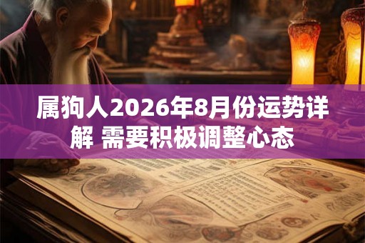 属狗人2026年8月份运势详解 需要积极调整心态 属狗人2026年8月份运势详解 需要积极调整心态