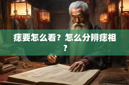痣要怎么看？怎么分辨痣相？