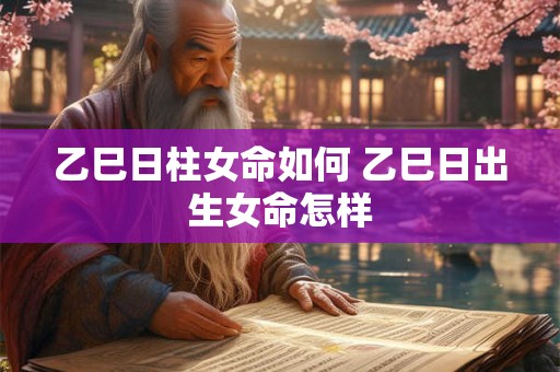 乙巳日柱女命如何 乙巳日出生女命怎样