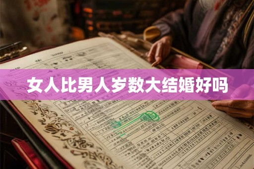 女人比男人岁数大结婚好吗 女人比男人岁数大结婚好吗