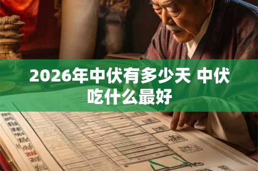 2026年中伏有多少天 中伏吃什么最好
