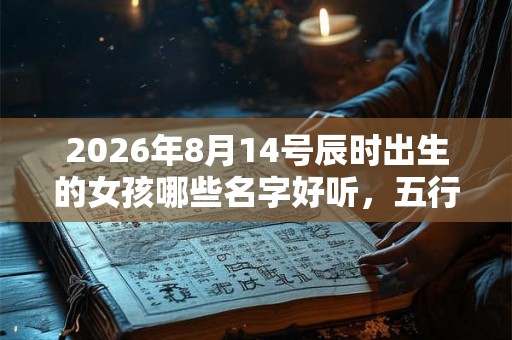 2026年8月14号辰时出生的女孩哪些名字好听，五行属什么