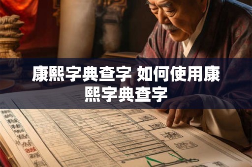 康熙字典查字 如何使用康熙字典查字 康熙字典查字 如何使用康熙字典查字