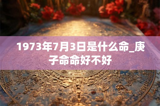 1973年7月3日是什么命_庚子命命好不好