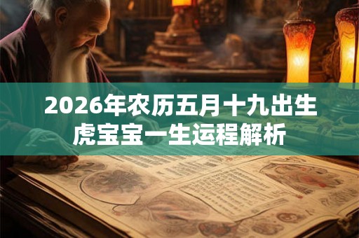 2026年农历五月十九出生虎宝宝一生运程解析