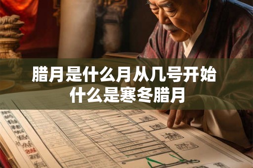 腊月是什么月从几号开始 什么是寒冬腊月