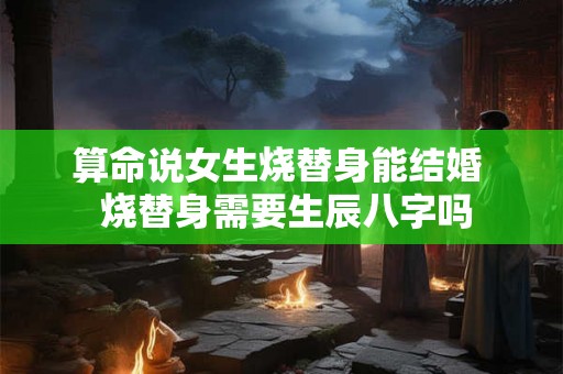算命说女生烧替身能结婚 烧替身需要生辰八字吗 算命说女生烧替身能结婚 烧替身需要生辰八字吗