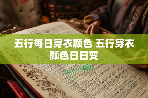 五行每日穿衣颜色 五行穿衣颜色日日变 五行每日穿衣颜色 五行穿衣颜色日日变