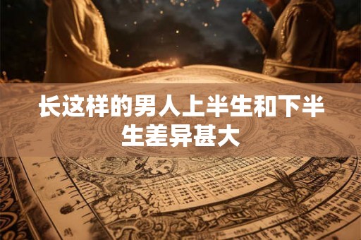 长这样的男人上半生和下半生差异甚大