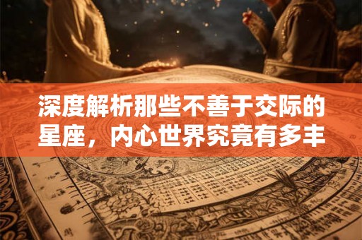 深度解析那些不善于交际的星座，内心世界究竟有多丰富？