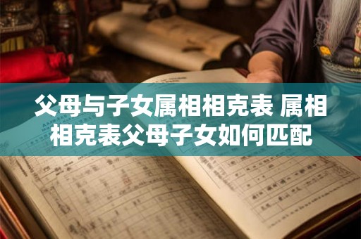 父母与子女属相相克表 属相相克表父母子女如何匹配