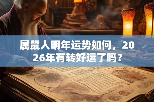 属鼠人明年运势如何，2026年有转好运了吗？