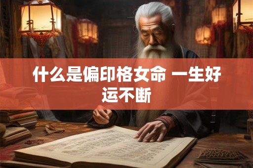 什么是偏印格女命 一生好运不断