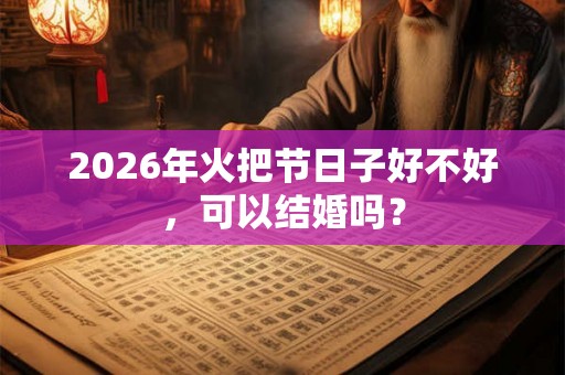 2026年火把节日子好不好,可以结婚吗? 2026年火把节日子好不好,可以结婚吗?