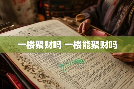 一楼聚财吗 一楼能聚财吗