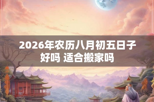 2026年农历八月初五日子好吗 适合搬家吗