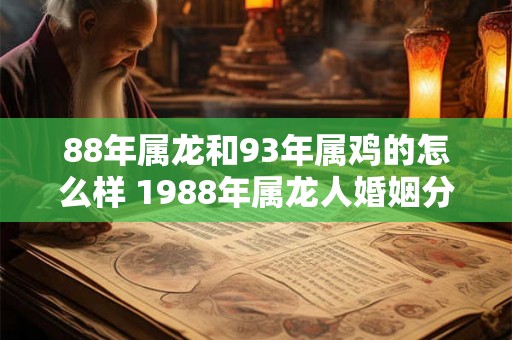 88年属龙和93年属鸡的怎么样 1988年属龙人婚姻分析