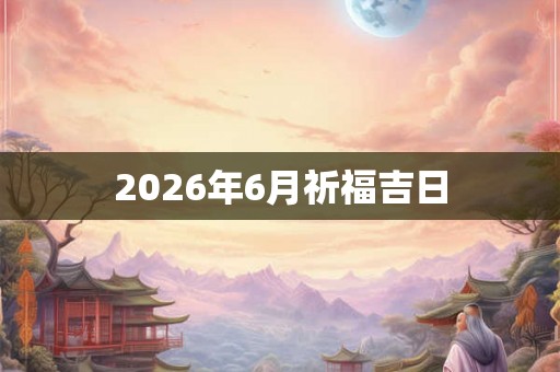 2026年6月祈福吉日