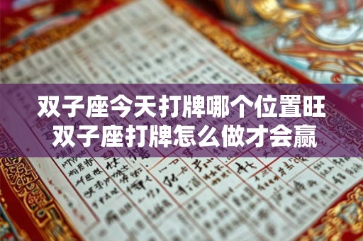 双子座今天打牌哪个位置旺 双子座打牌怎么做才会赢