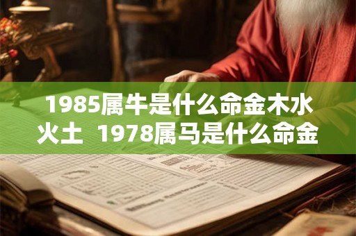 1985属牛是什么命金木水火土  1978属马是什么命金木水火土