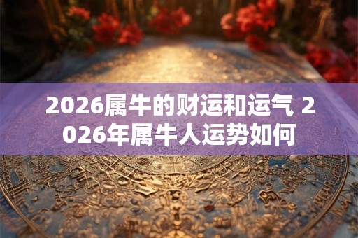 2026属牛的财运和运气 2026年属牛人运势如何 2026属牛的财运和运气 2026年属牛人运势如何