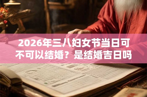 2026年三八妇女节当日可不可以结婚？是结婚吉日吗？