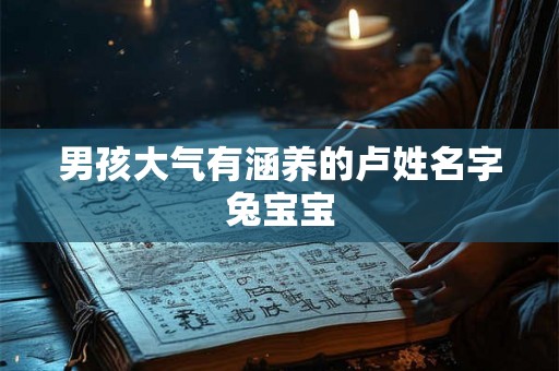 男孩大气有涵养的卢姓名字兔宝宝