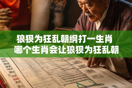 狼狈为狂乱朝纲打一生肖 哪个生肖会让狼狈为狂乱朝纲