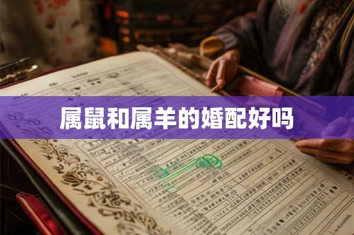 属鼠和属羊的婚配好吗